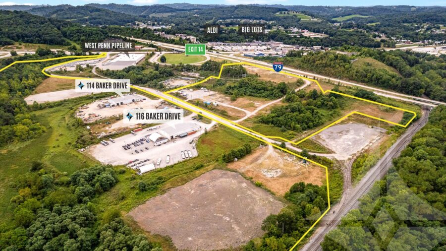 Aerial graphic of 114 & 116 Baker Drive in Waynesburg, PA
